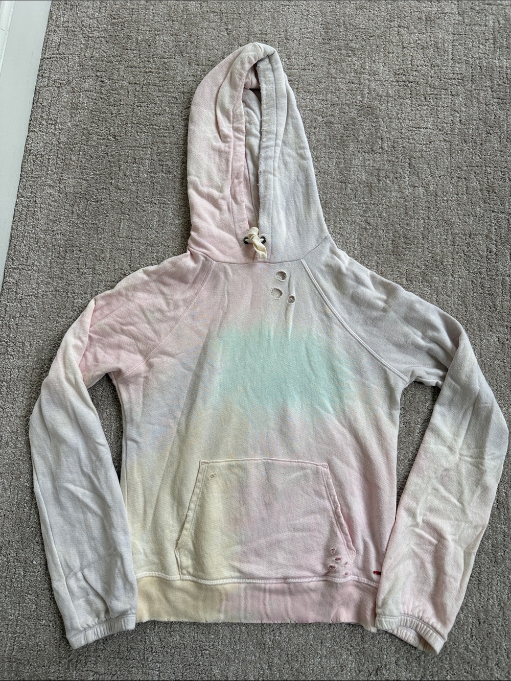 ‼️2 pc SET‼️ n:philanthropy Pastel Tie Dye Distressed Set Hoodie & Joggers sz M - Picture 8 of 9
